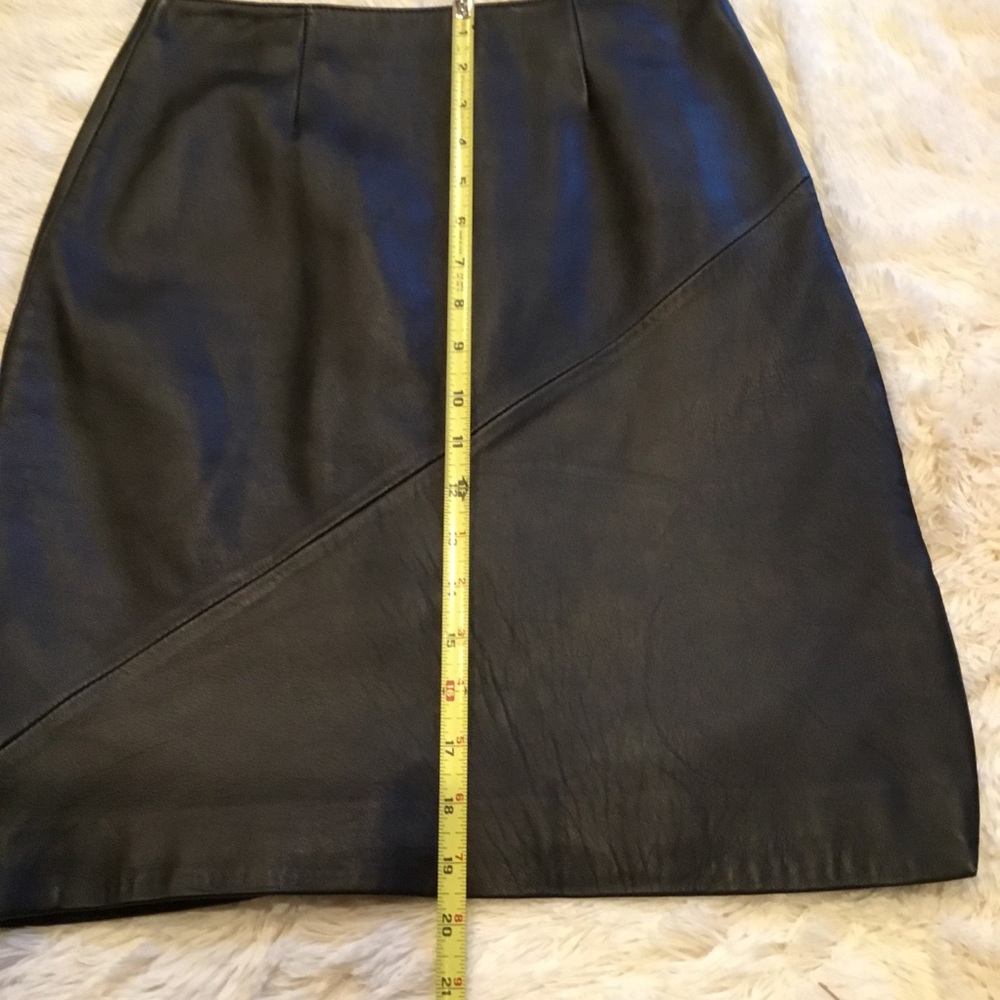 Vintage Wilsons Genuine Black Leather pencil skirt - Picture 7 of 9